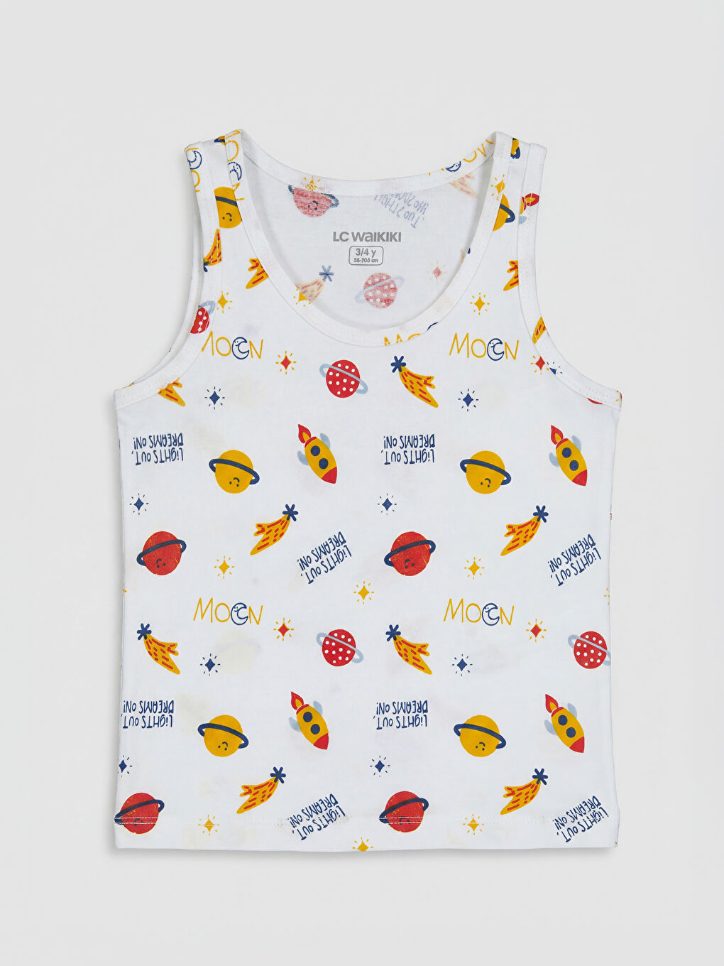 Beyaz Bisiklet Yaka Erkek Çocuk Atlet 2'li-4