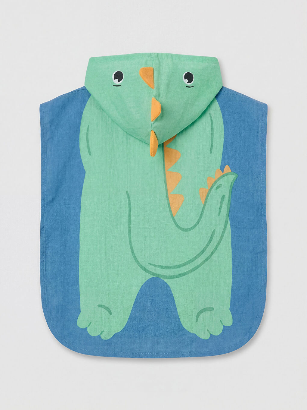 Mavi Baskılı Erkek Bebek Panço Havlu-1