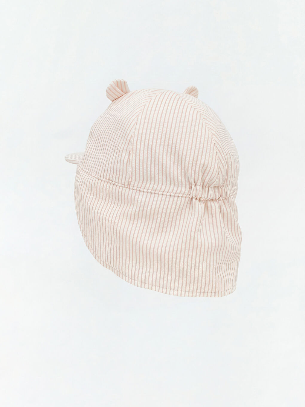 Pembe Ense Korumalı Kız Bebek Şapka-2