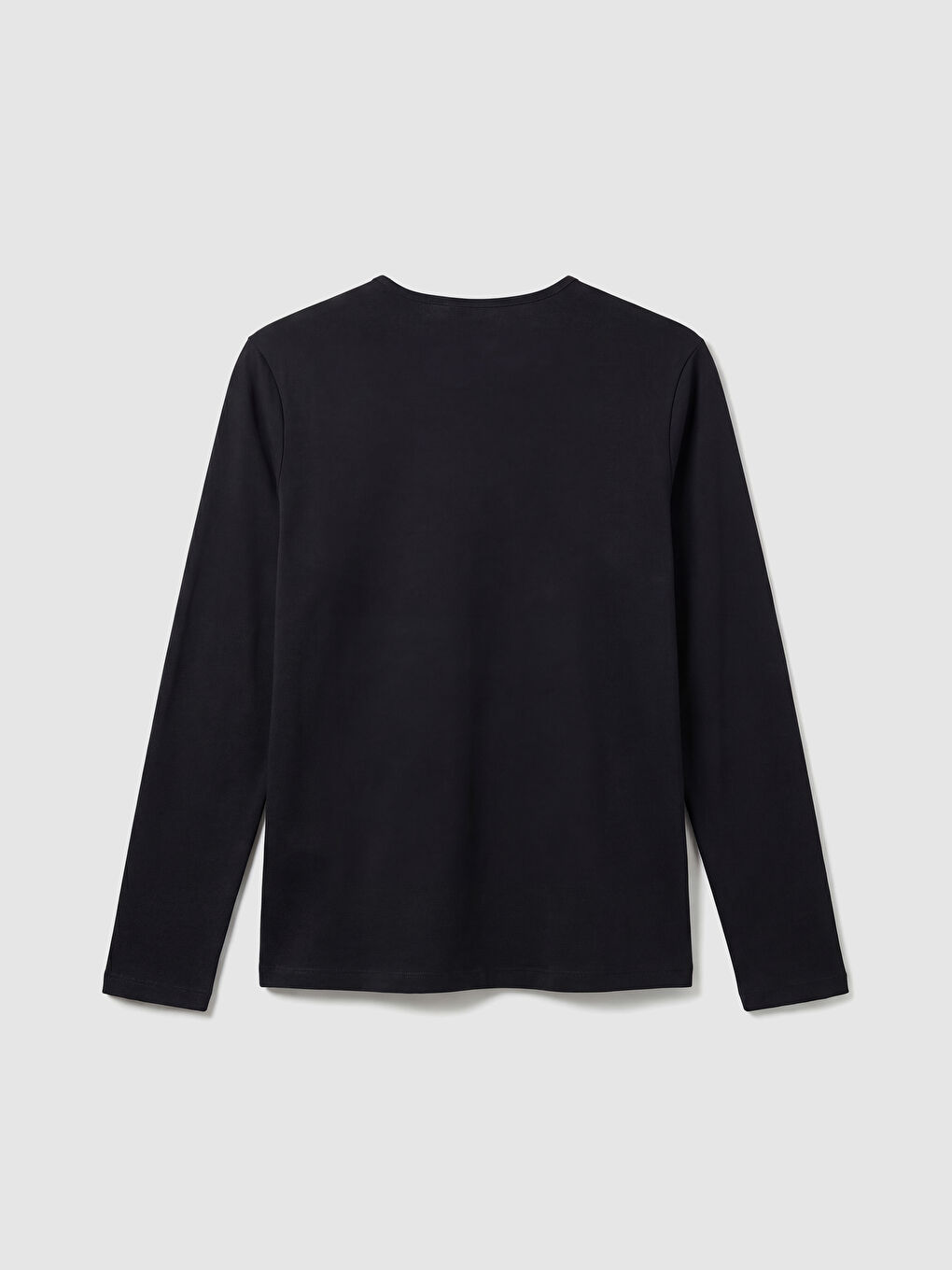 تيشيرت نسائي بأكمام طويلة ورقبة دائرية-1