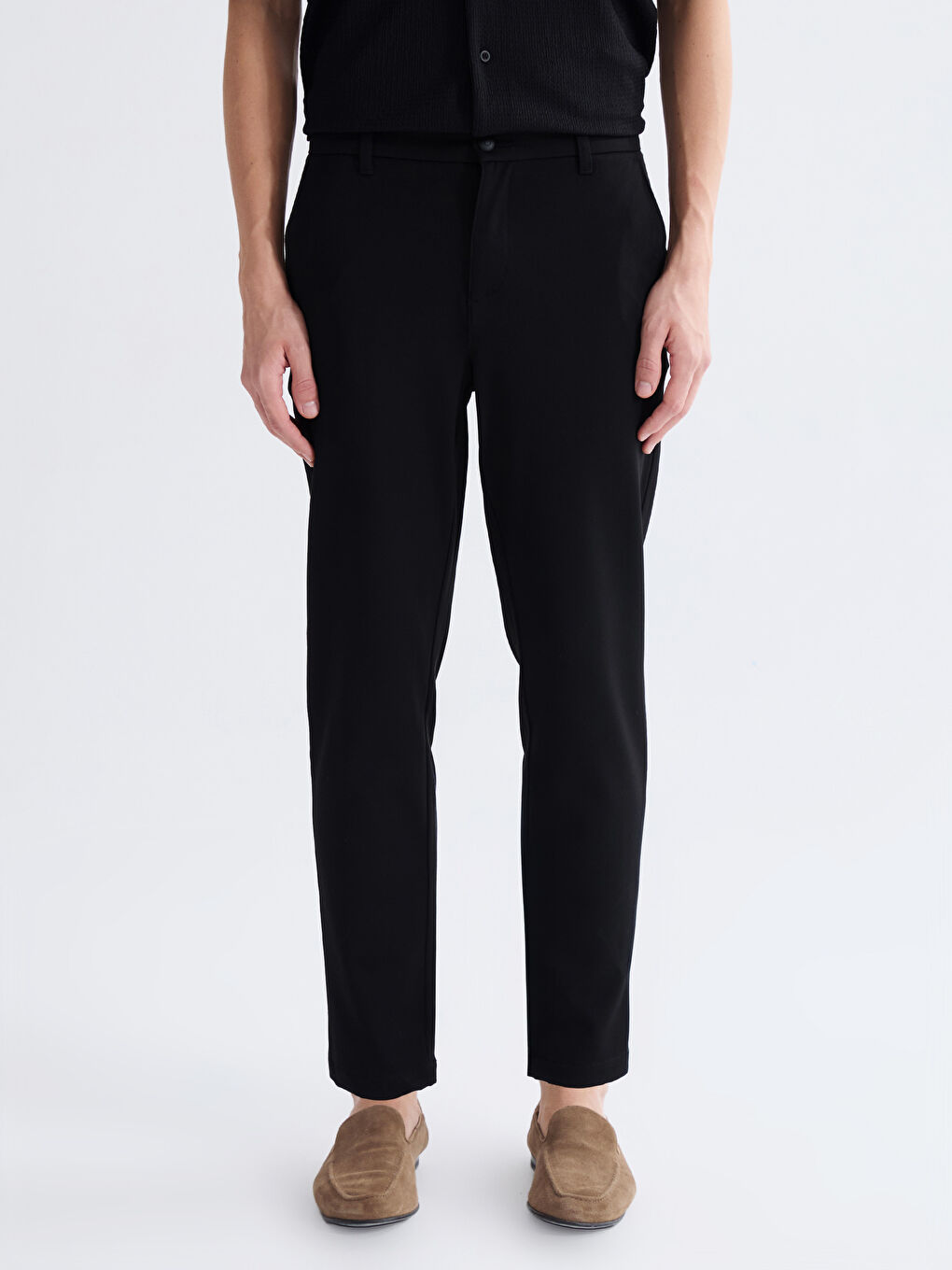 Siyah Slim Fit Erkek Pantolon-1