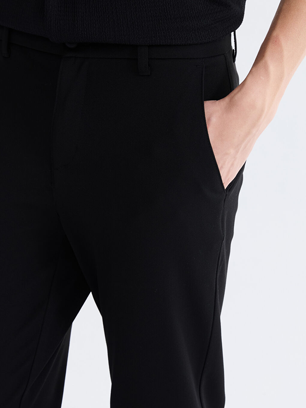 Siyah Slim Fit Erkek Pantolon-2