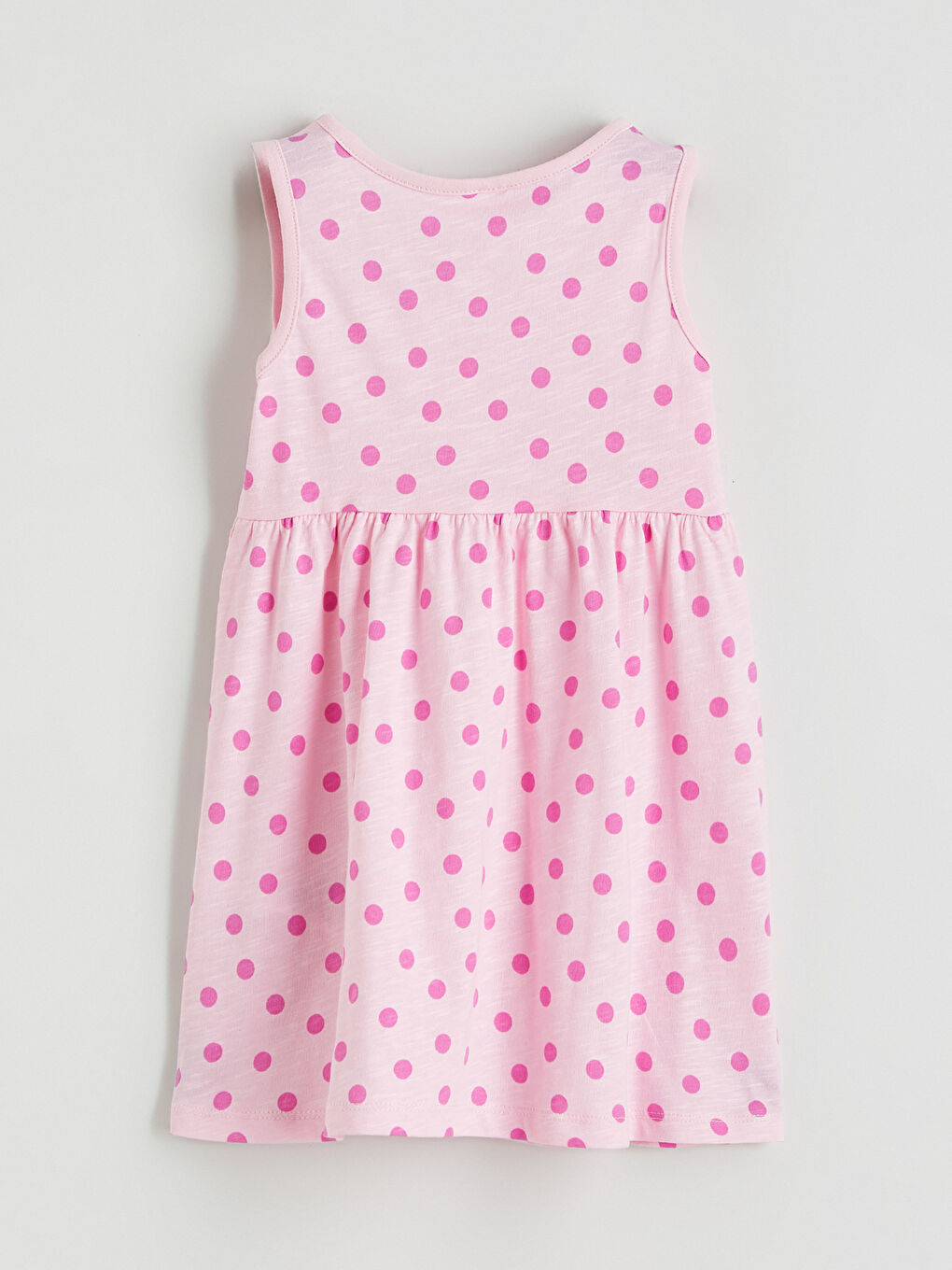 Pembe Bisiklet Yaka Kız Çocuk Elbise-2