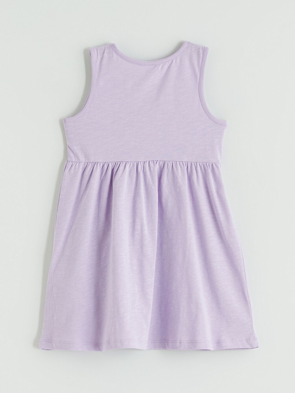 Lila Baskılı Kız Çocuk Elbise-2