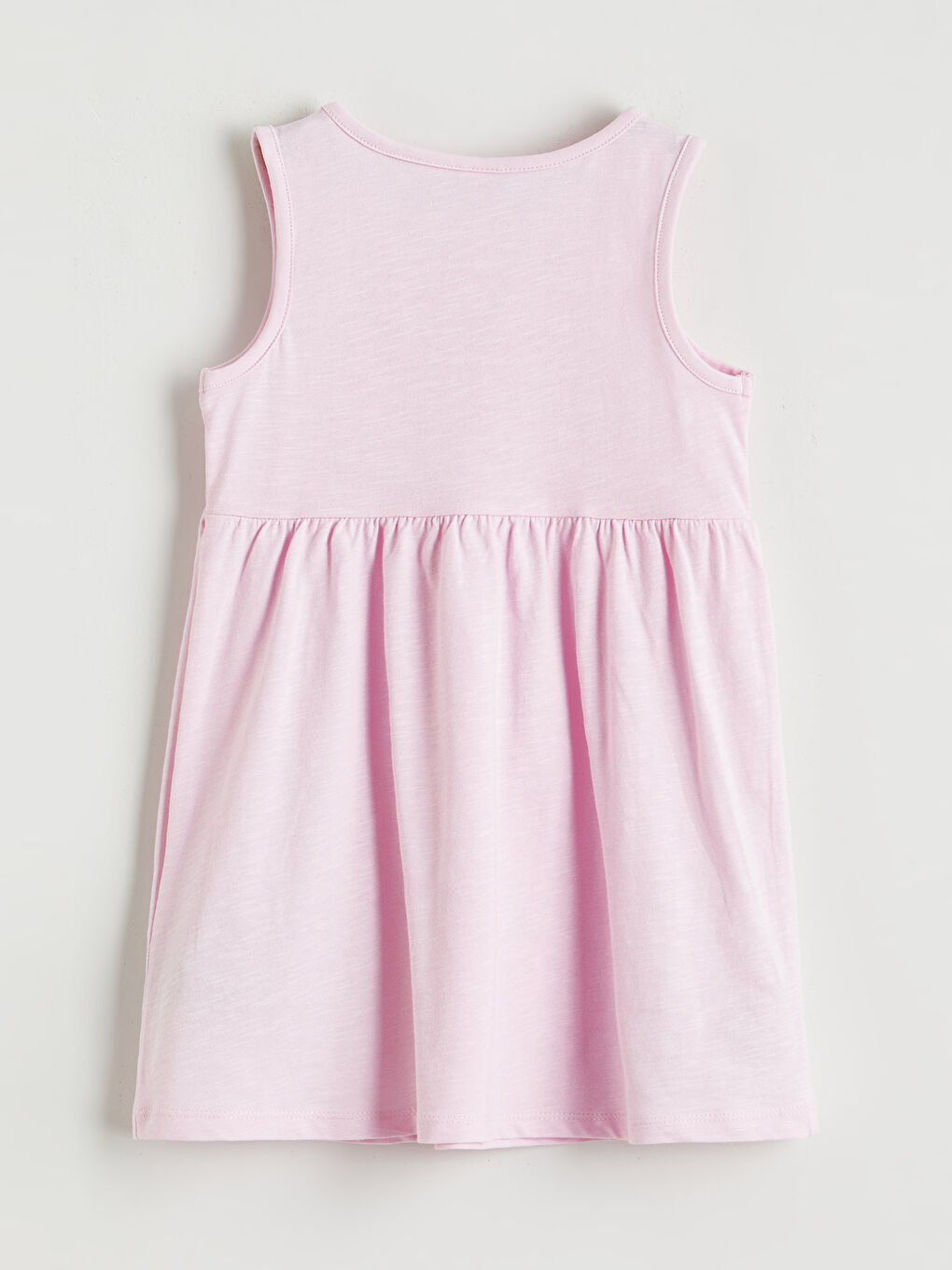 Pembe Baskılı Kız Çocuk Elbise-1