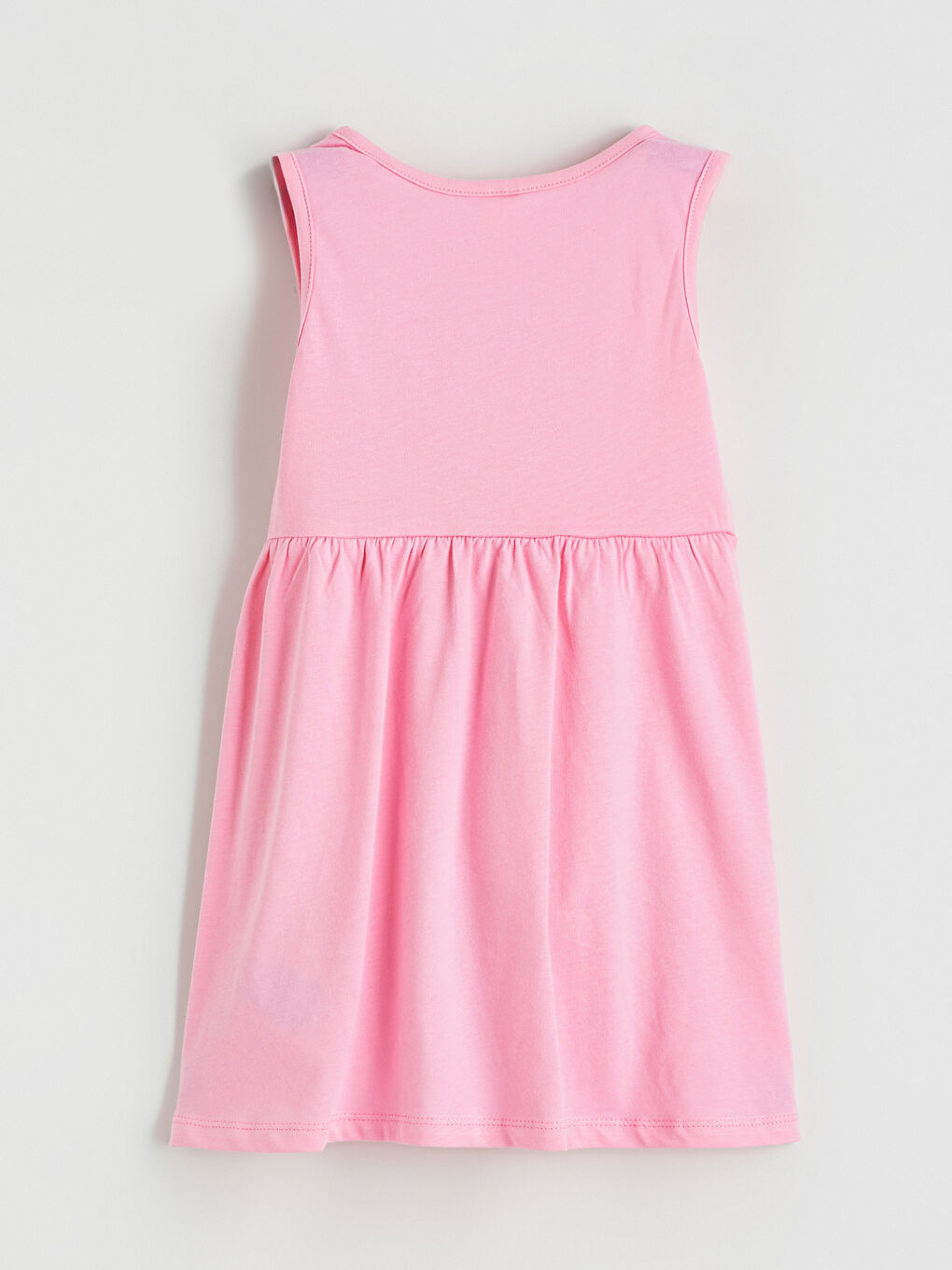 Pembe Fiyonk Detaylı Kız Çocuk Elbise-2