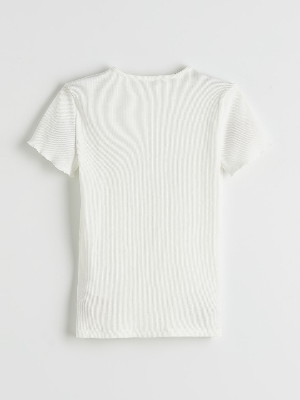 Ekru Fiyonk Baskılı Kız Çocuk Tişört-1