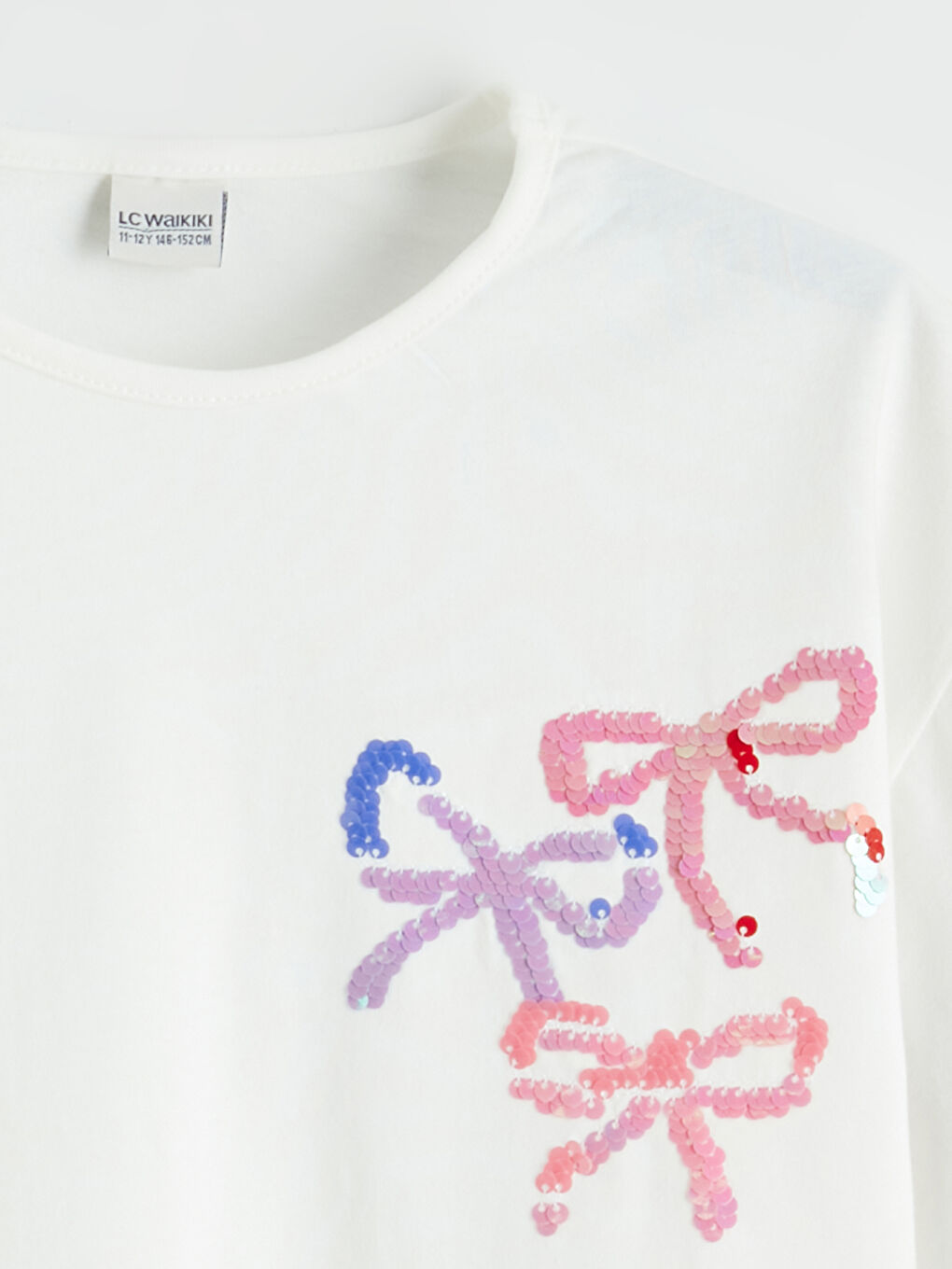 қыздарға арналған жылтыр кестеленген футболка-2