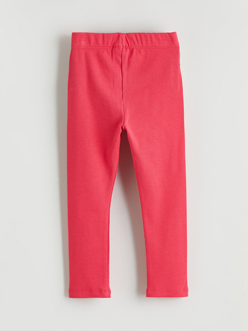 Fuşya Beli Lastikli Kız Çocuk Tayt	-1