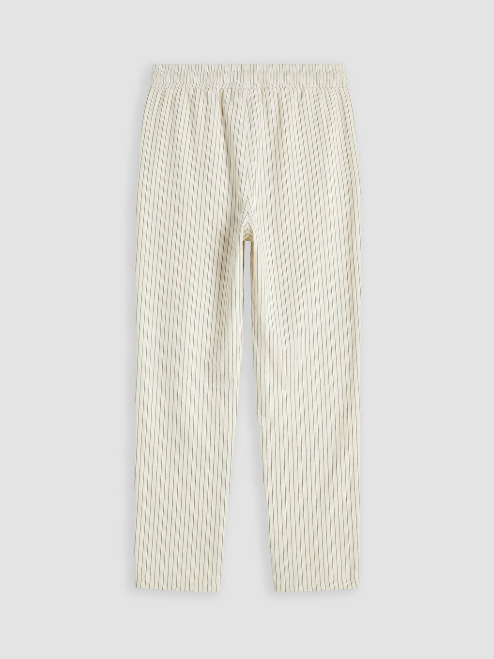 Ekru Çizgili Erkek Çocuk Müslin Pantolon-1