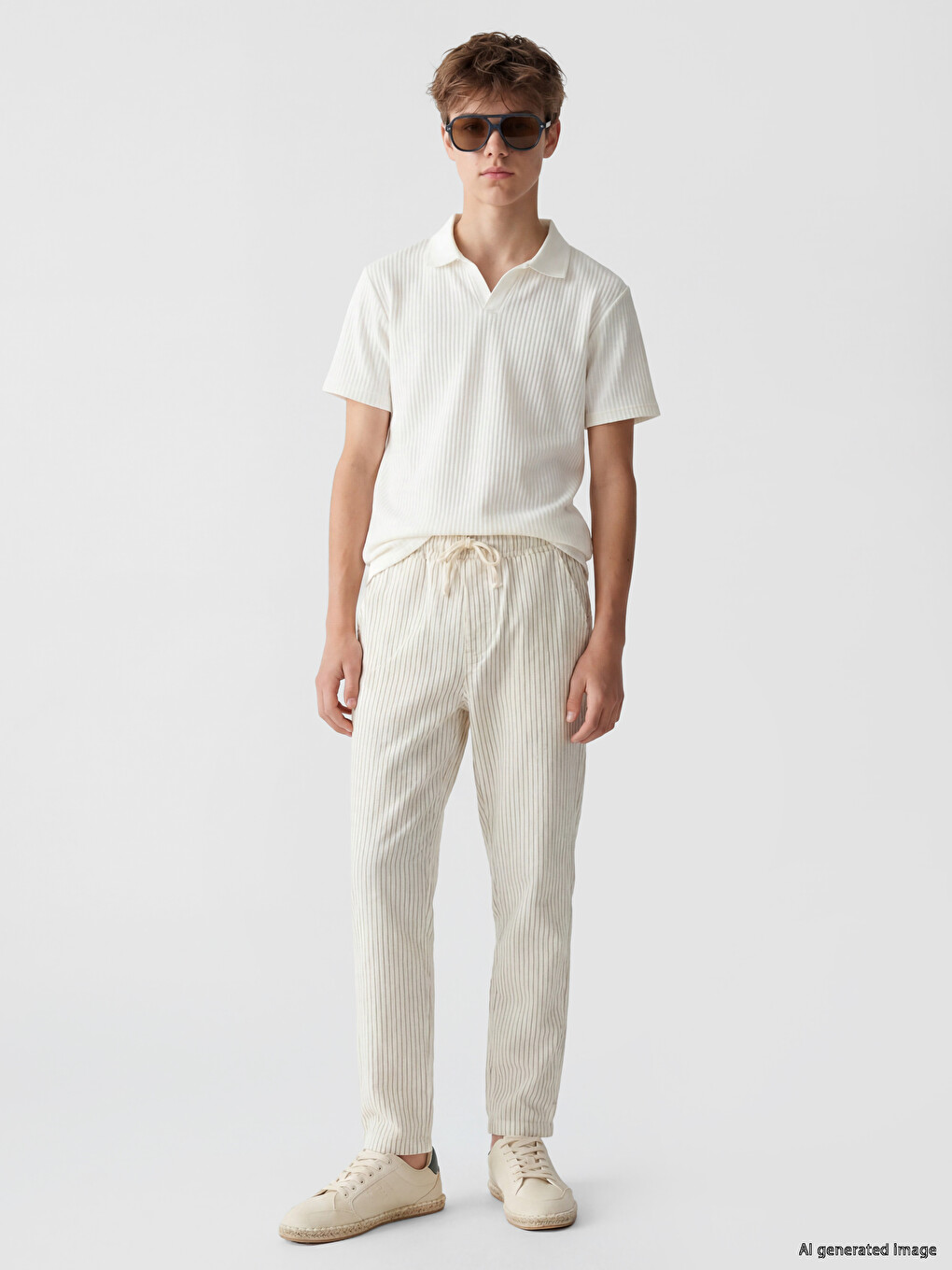 Striped Boys' Muslin Trousers