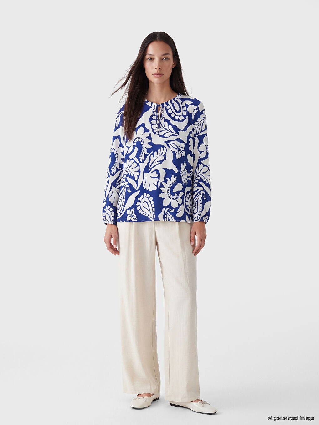 Bluza s cvjetnim vezanjem-1