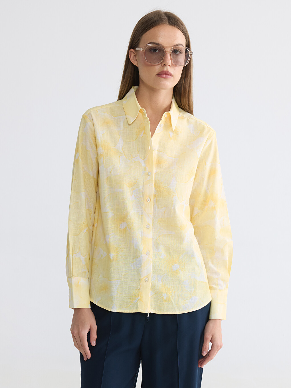 Patterned Oversize Women's Shirt