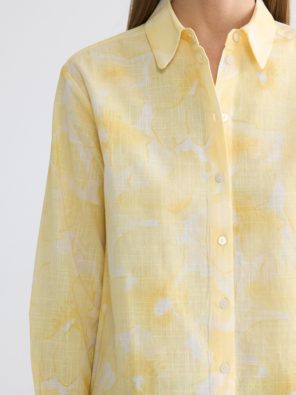 Patterned Oversize Women's Shirt-2