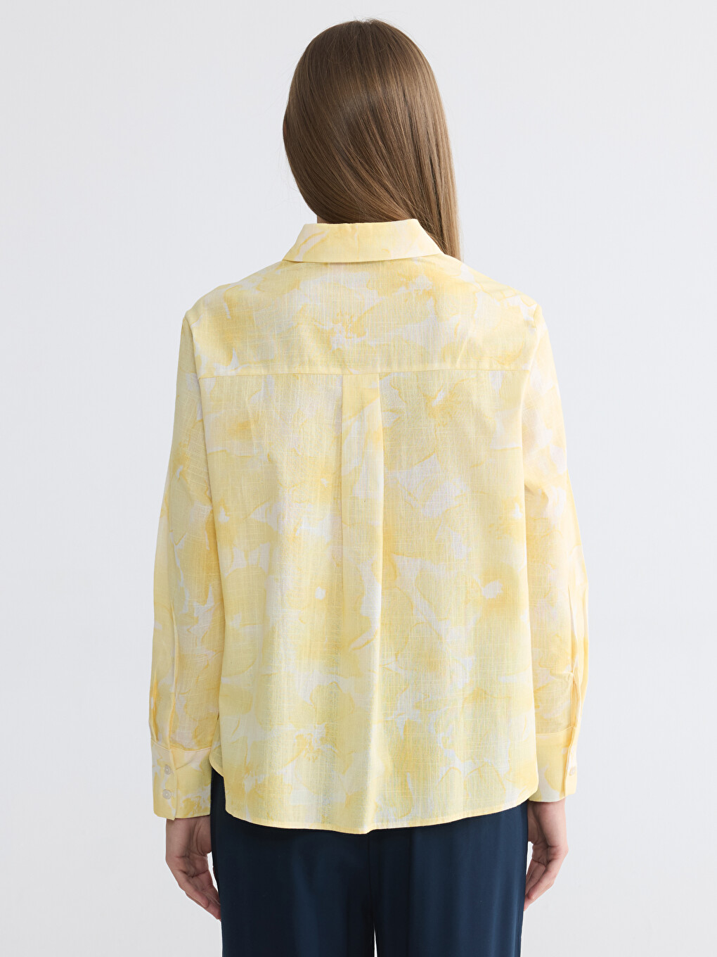 Patterned Oversize Women's Shirt-3