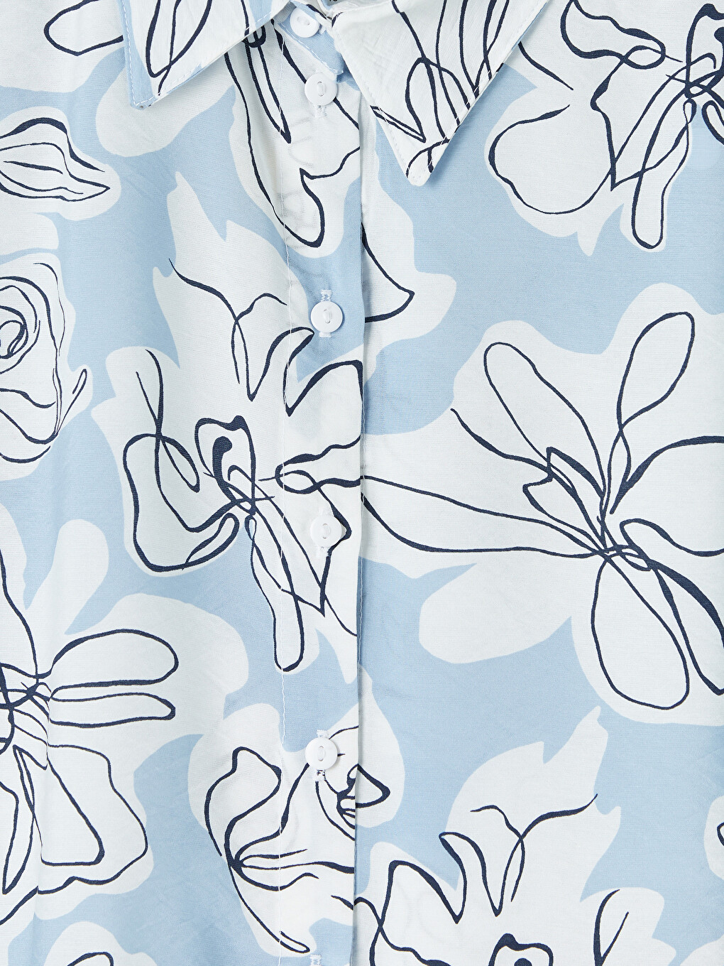 Floral Oversize Women's Shirt-6