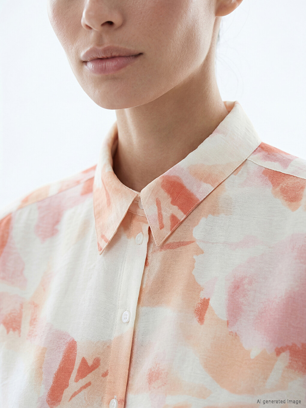 Patterned Oversize Women's Shirt-2