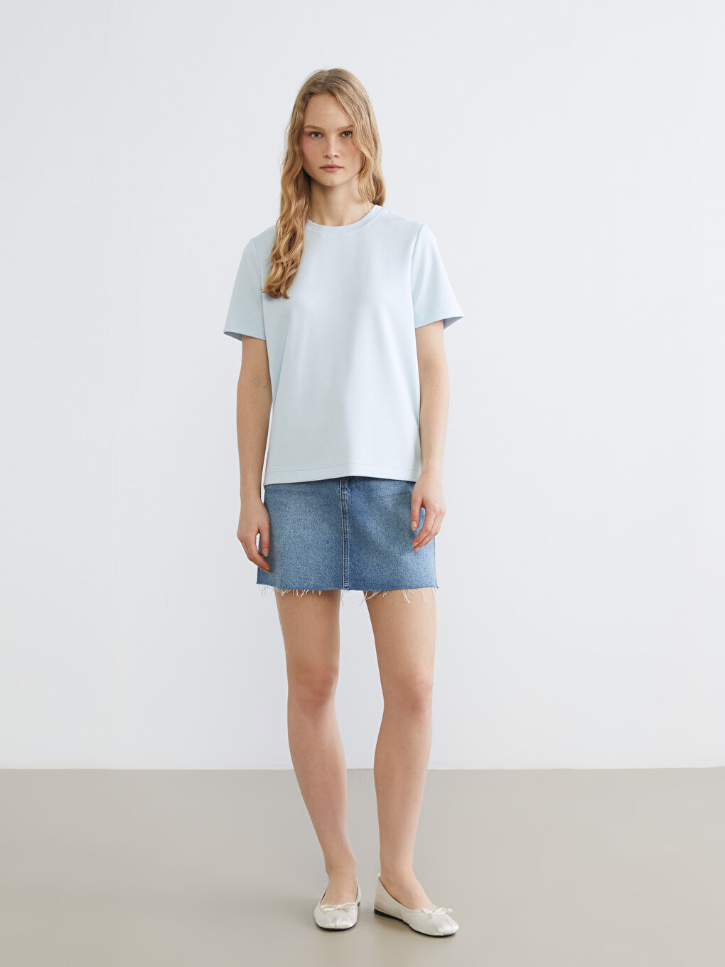 Žena PLAVA Majica kratkih rukava-1