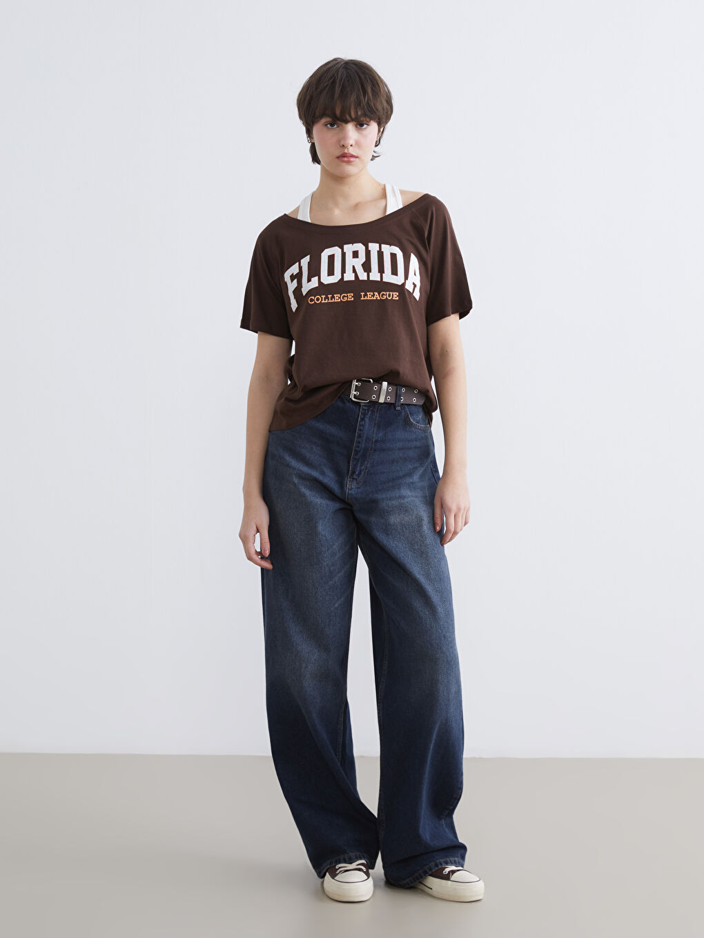 Woman BROWN T-Shirt-1