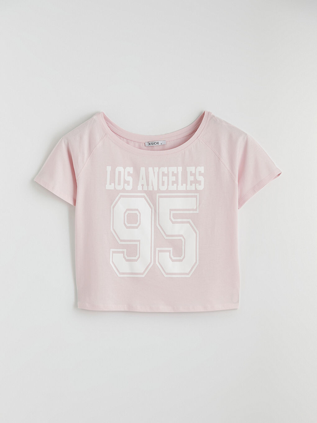 Kayık Yaka Michigan Baskılı Kadın Tişört-4