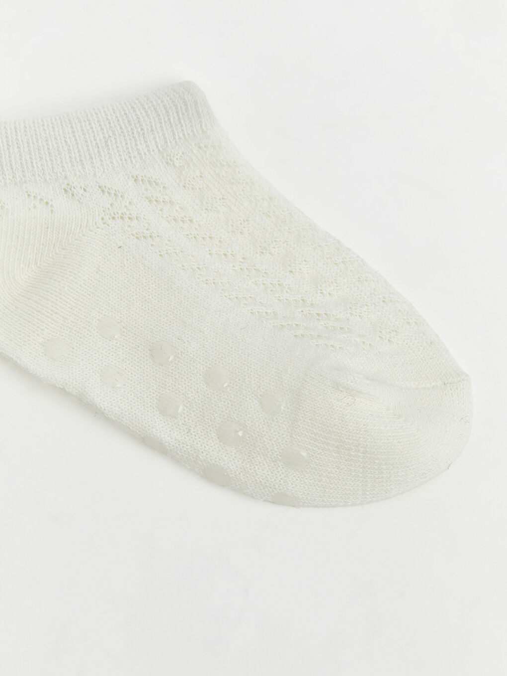 Ekru Kız Bebek Patik Çorap 5'li-1