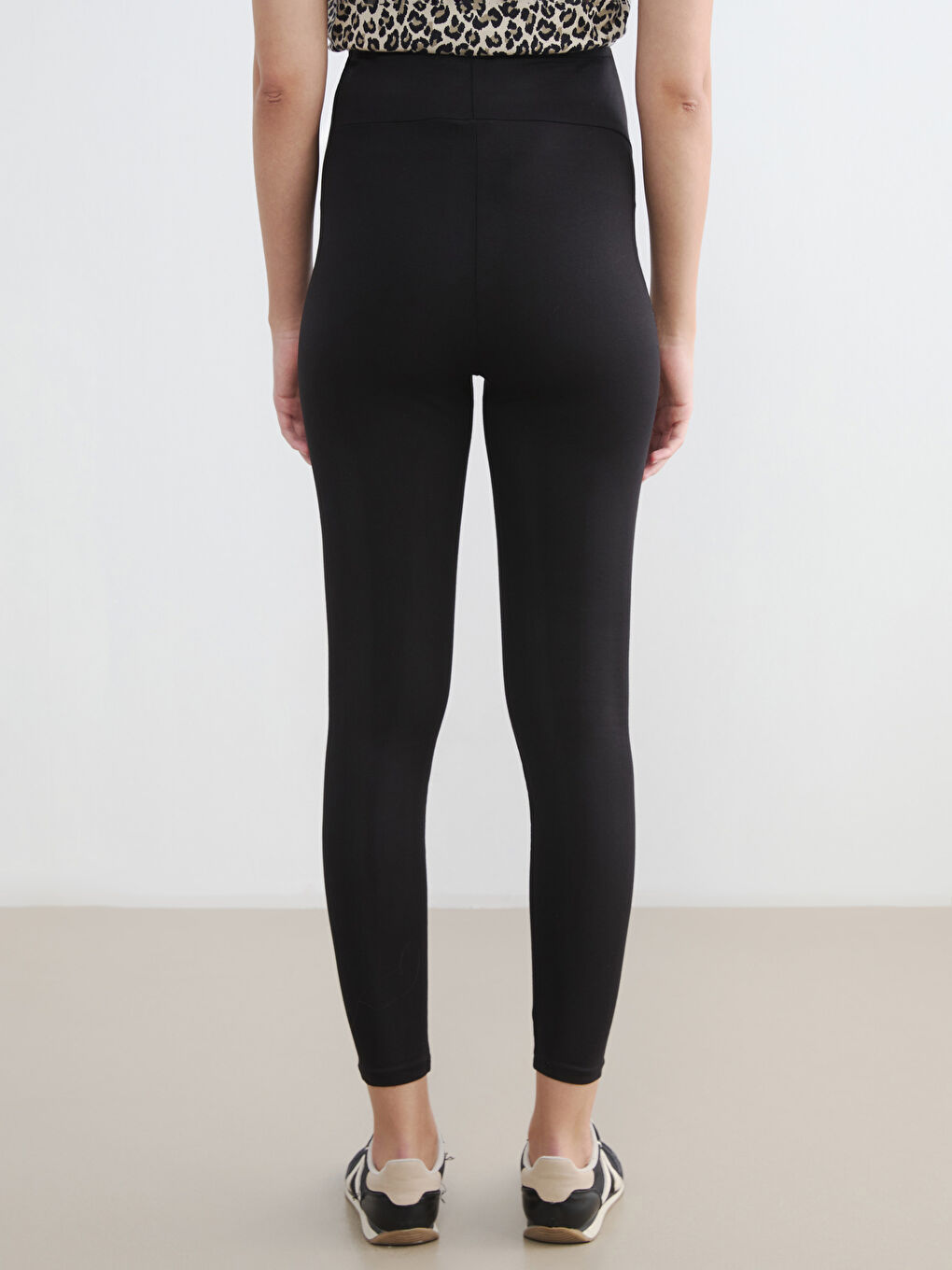 Siyah Karın Panelli Hamile Tayt-3