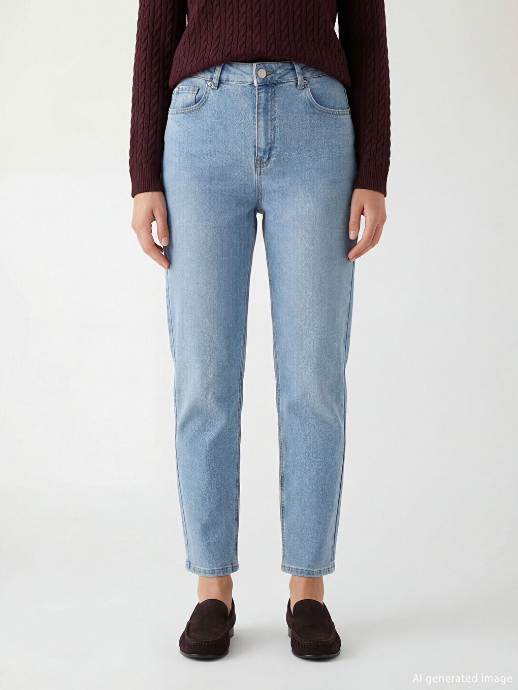 جينز حريمي موديل Mom Fit-1