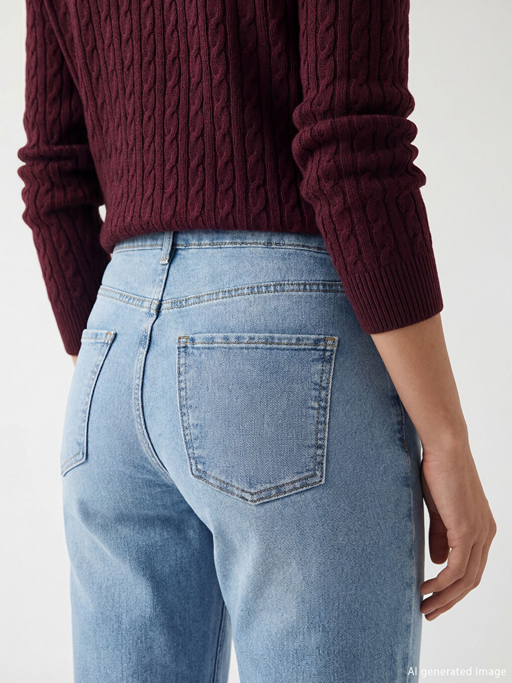 جينز حريمي موديل Mom Fit-2