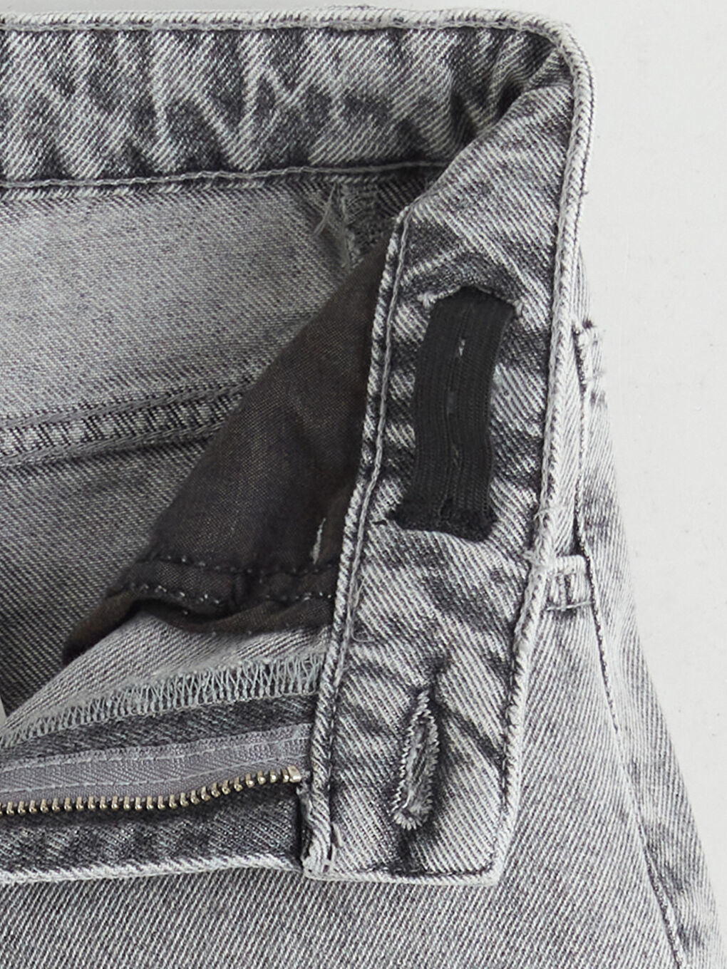 Gri Wideleg Kız Çocuk Jean Pantolon-1