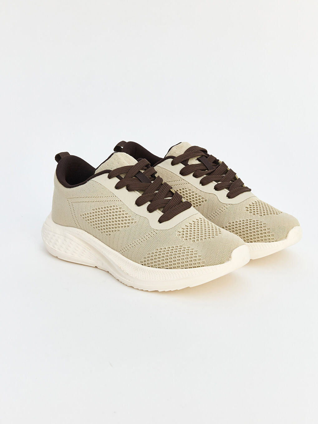 Bej Fileli Kadın Spor Ayakkabı