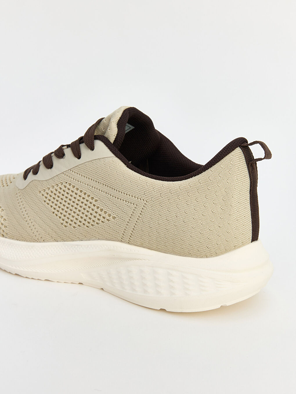 Bej Fileli Kadın Spor Ayakkabı-4