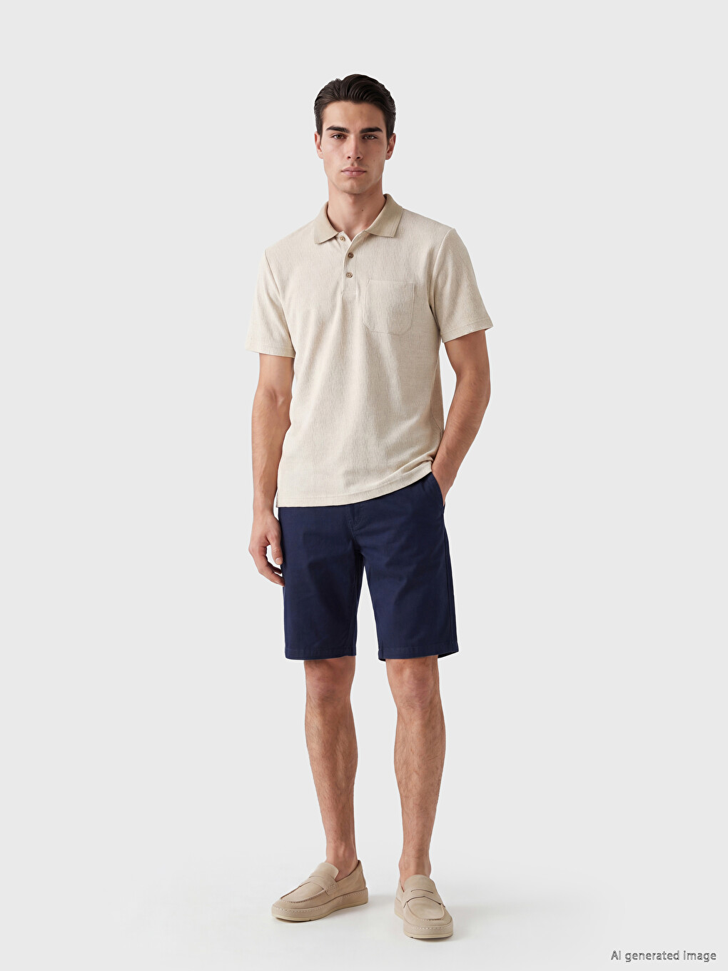 Polo Collar Men's T-Shirt-1