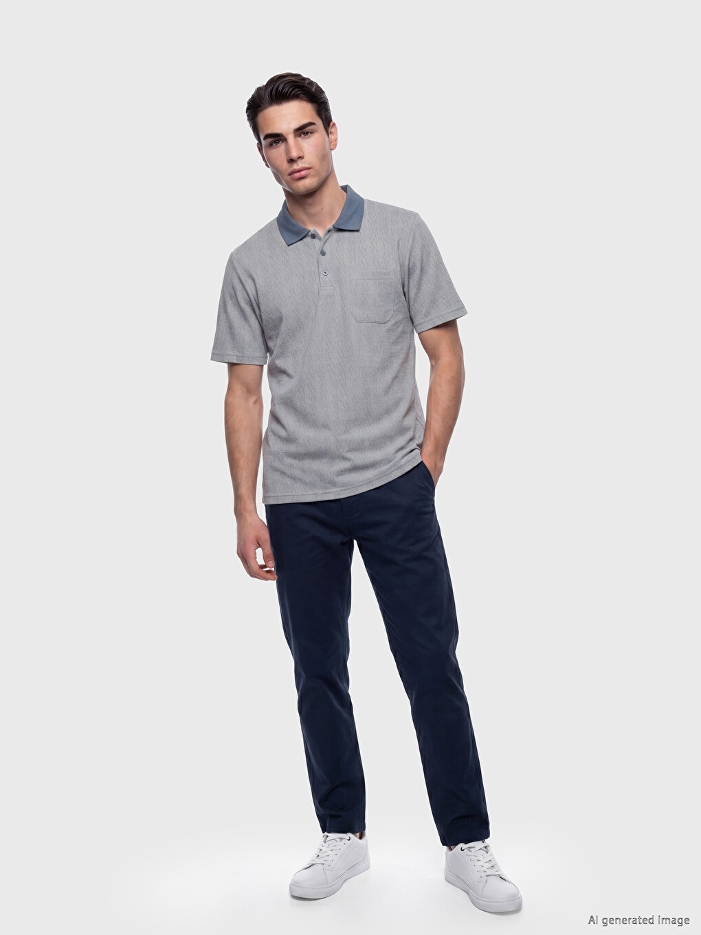 Polo Collar Men's T-Shirt-1