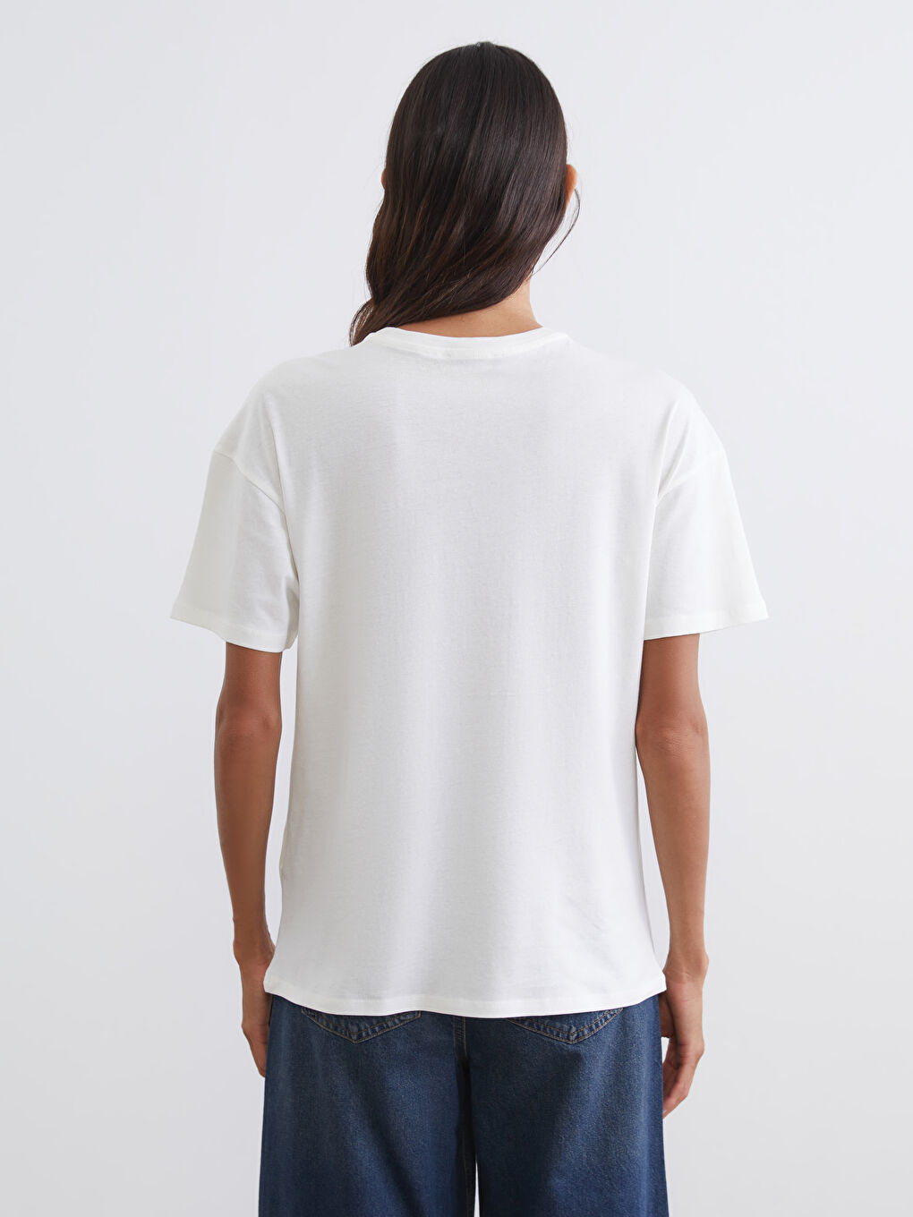 Crew Neck Printed Women's T-Shirt-3