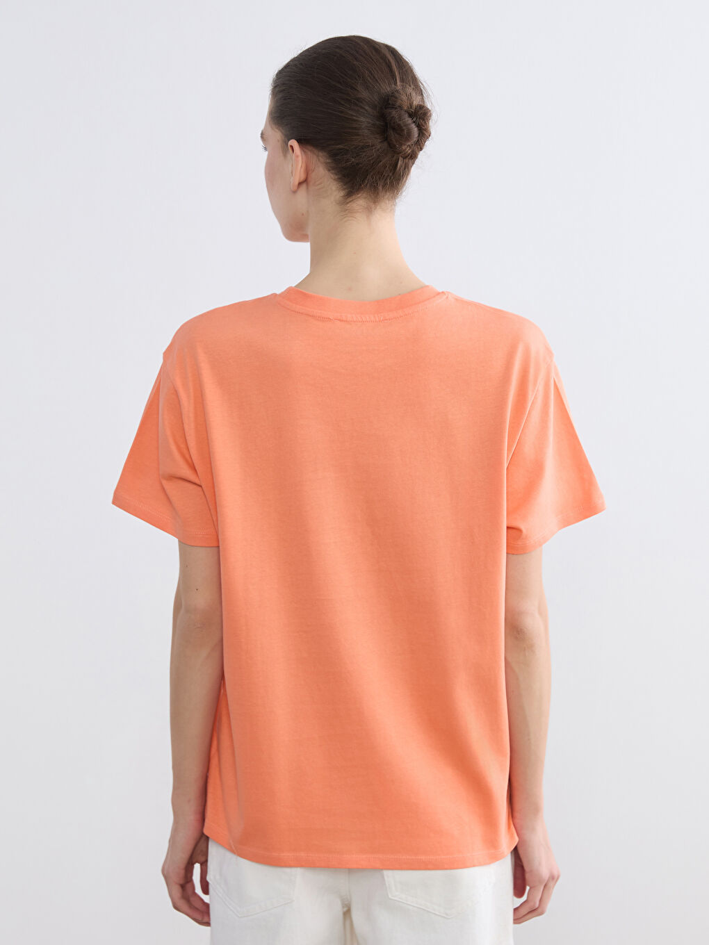 Дамска тениска с обло деколте и принт "Париж"-3