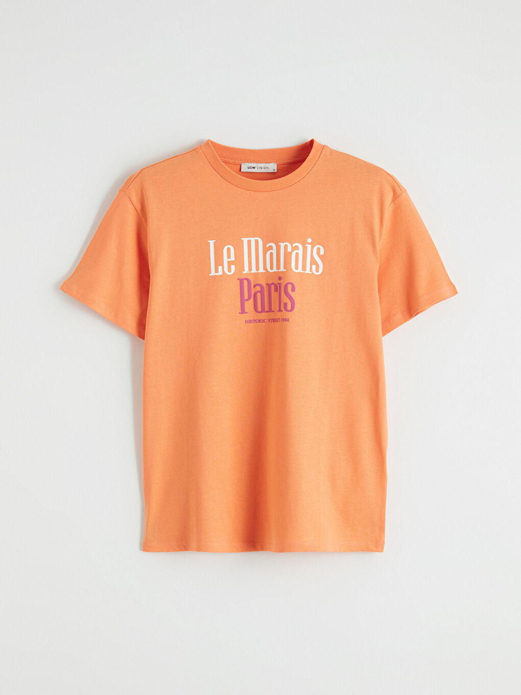 Дамска тениска с обло деколте и принт "Париж"-4