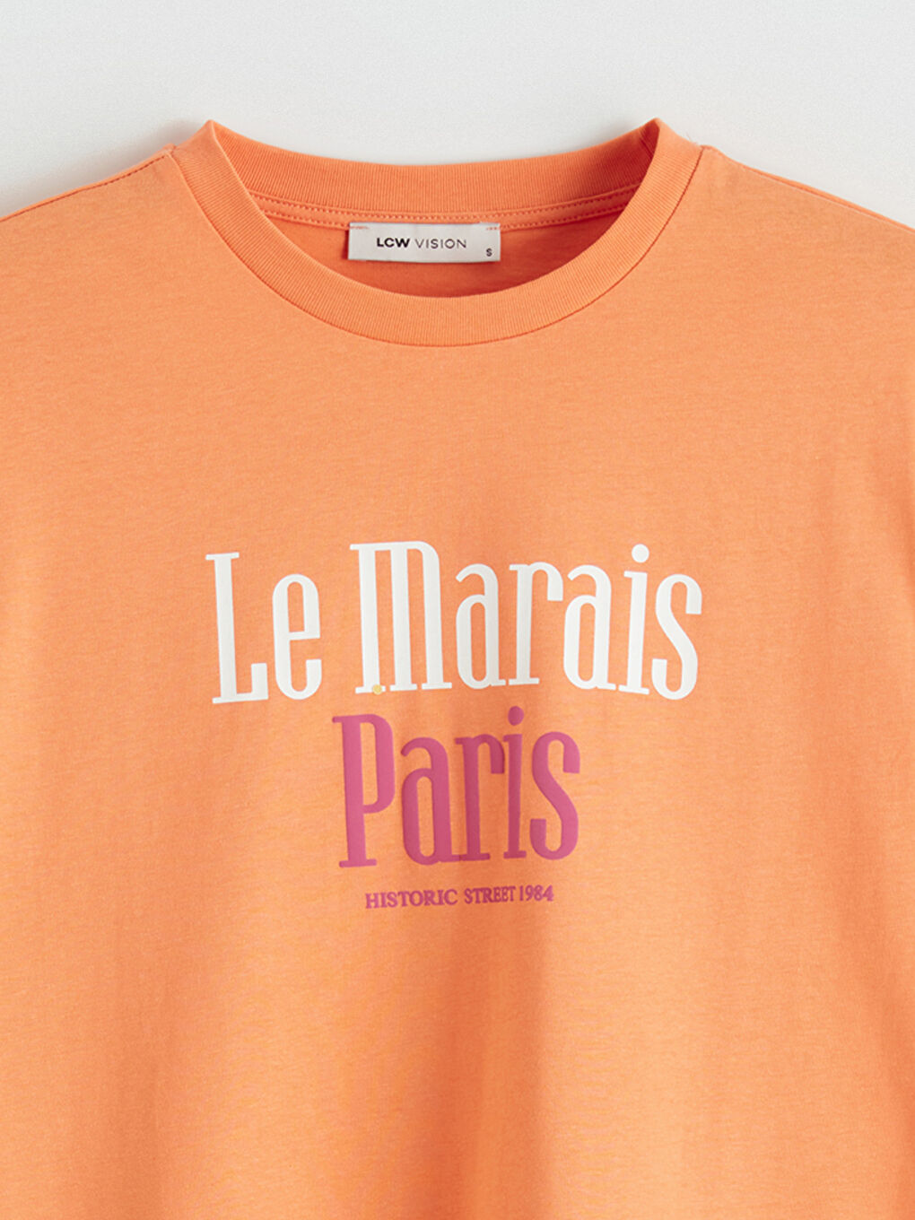 Дамска тениска с обло деколте и принт "Париж"-5