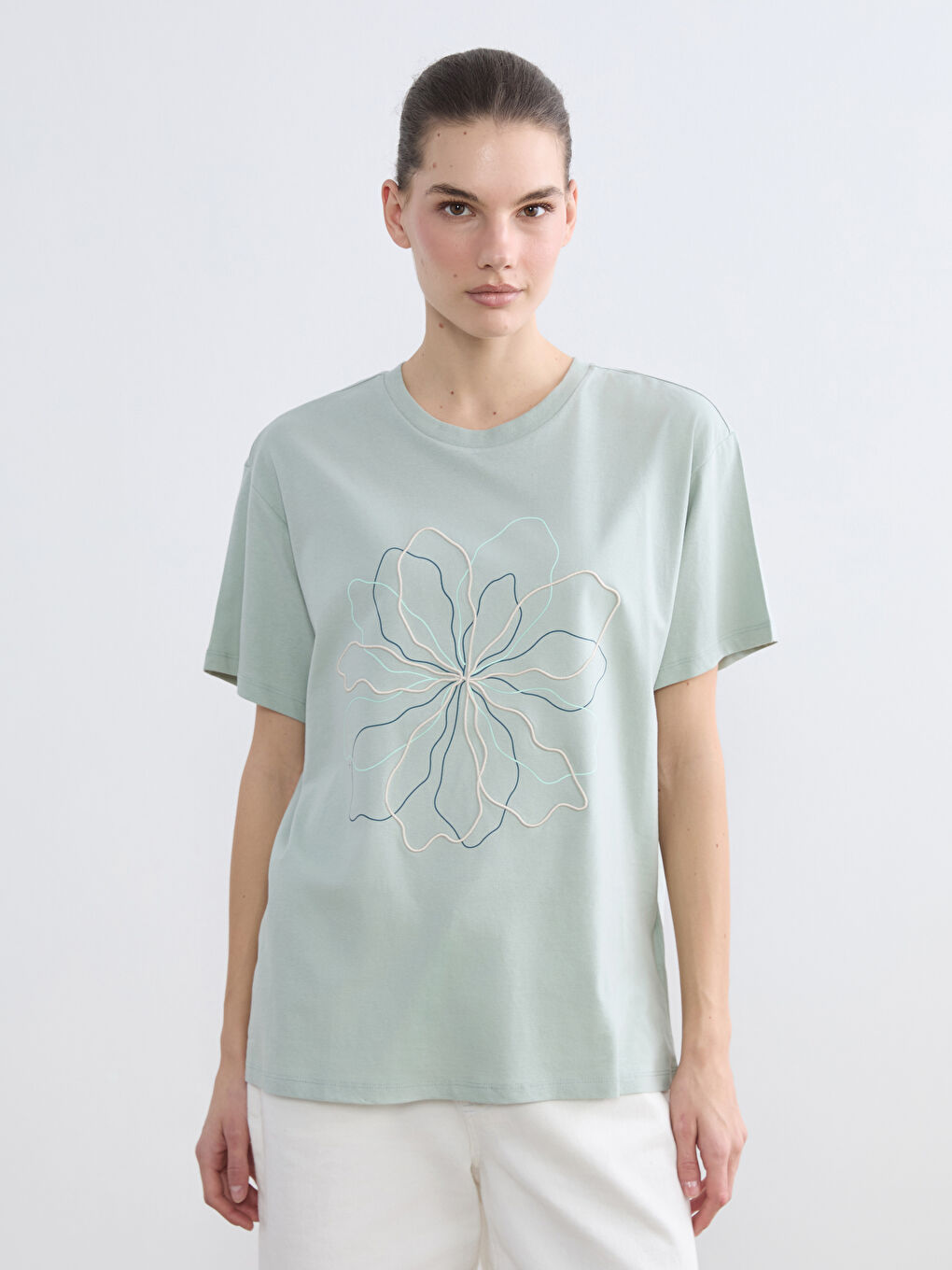 Floral Crew Neck Tee