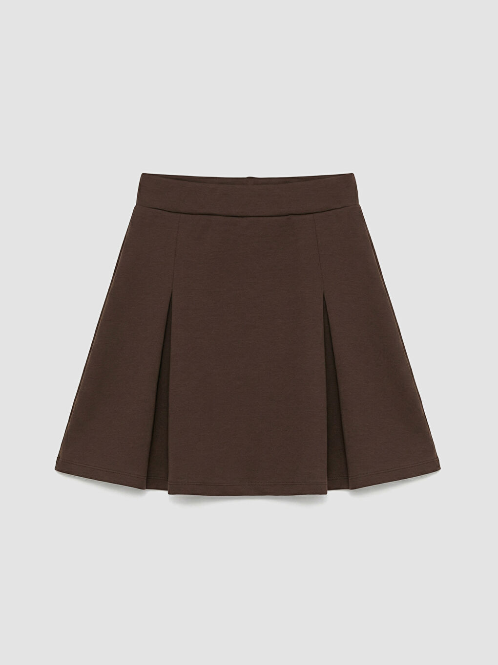 Kahverengi Pileli Kız Çocuk Etek