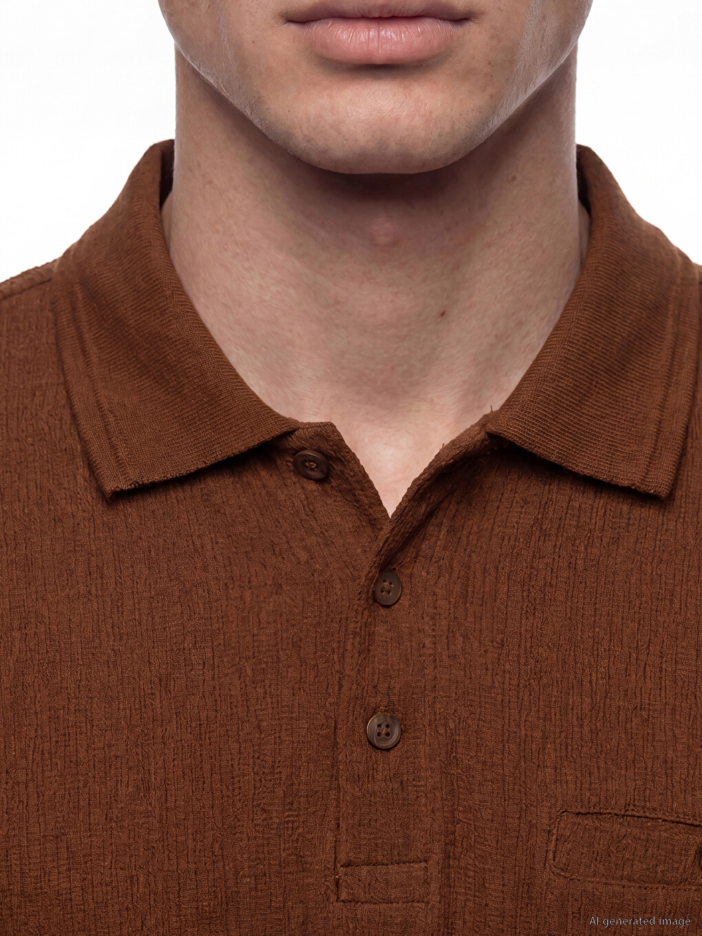 Regular Fit Polo Collar Structured Men's T-Shirt-2