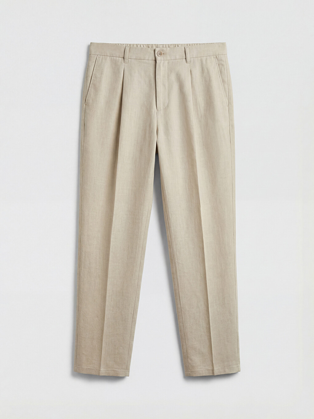 Regular Fit Men's Pleated Trousers-3