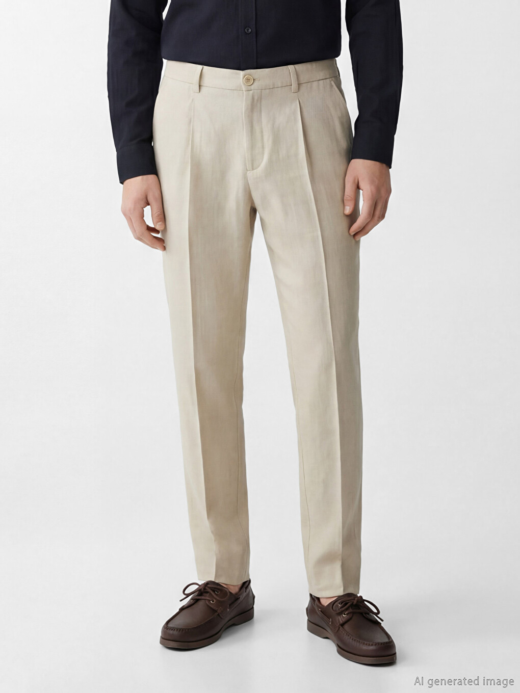 Regular Fit Men's Pleated Trousers-1