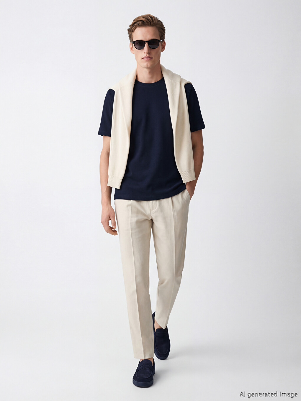 Regular Fit Men's Pleated Trousers
