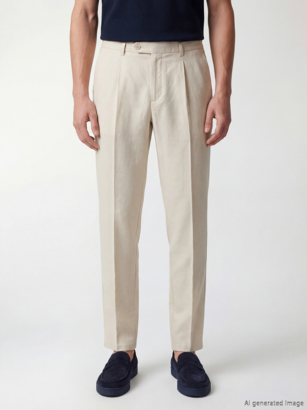 Regular Fit Men's Pleated Trousers-1