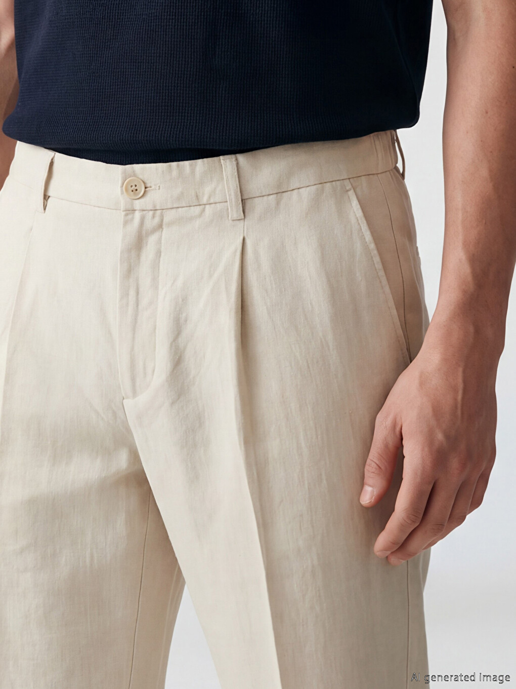 Regular Fit Men's Pleated Trousers-2