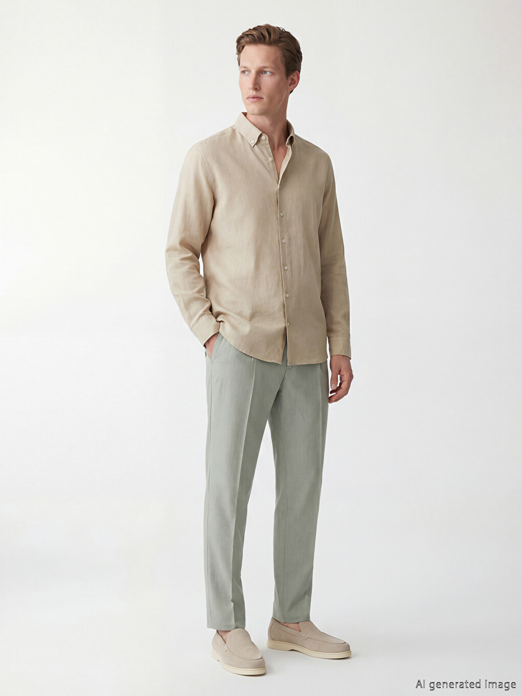 Regular Fit Men's Pleated Trousers