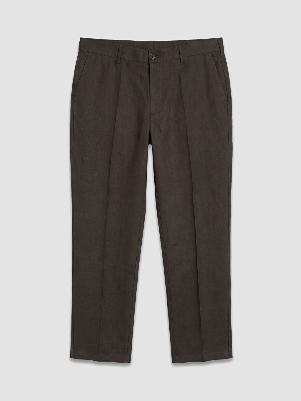 Haki Regular Fit %100 Keten Erkek Pantolon