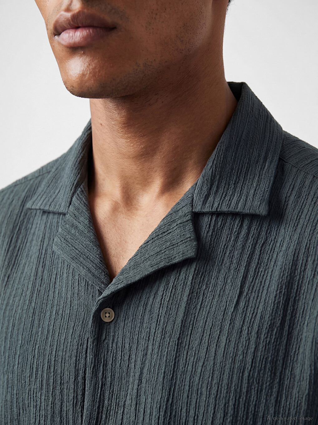 Regular Fit Striped Raschel Men's Shirt-2