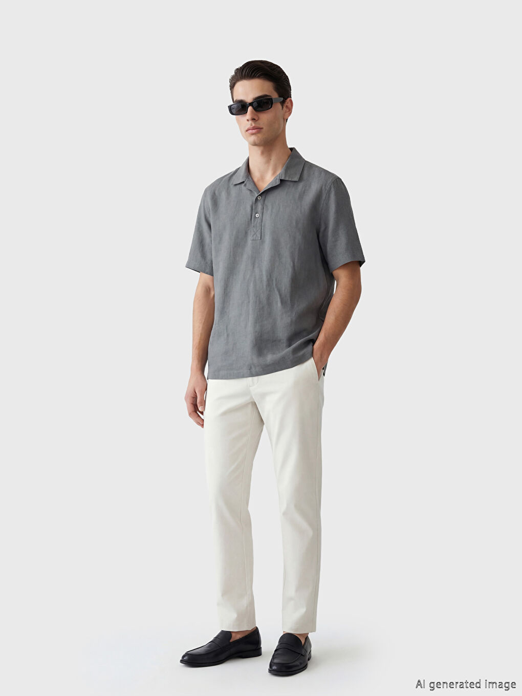 Standard Fit Linen Men's Shirt-1