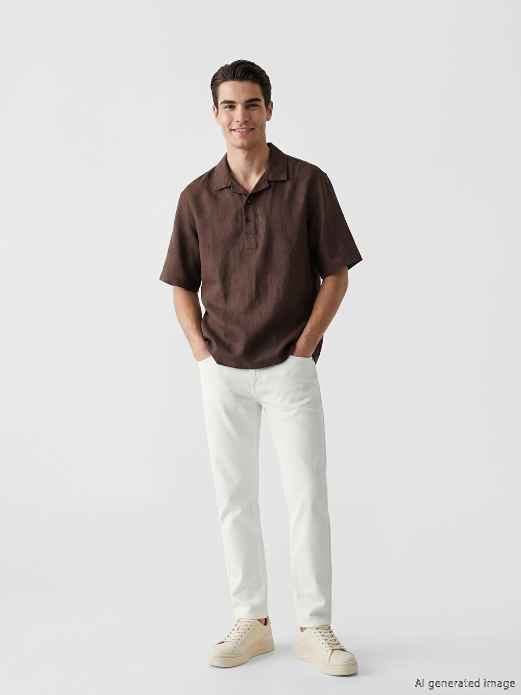 Resort Collar Men's Linen Shirt-1
